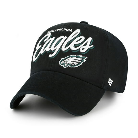 Women's '47 Black Philadelphia Eagles Ariana Clean Up Adjustable Hat
