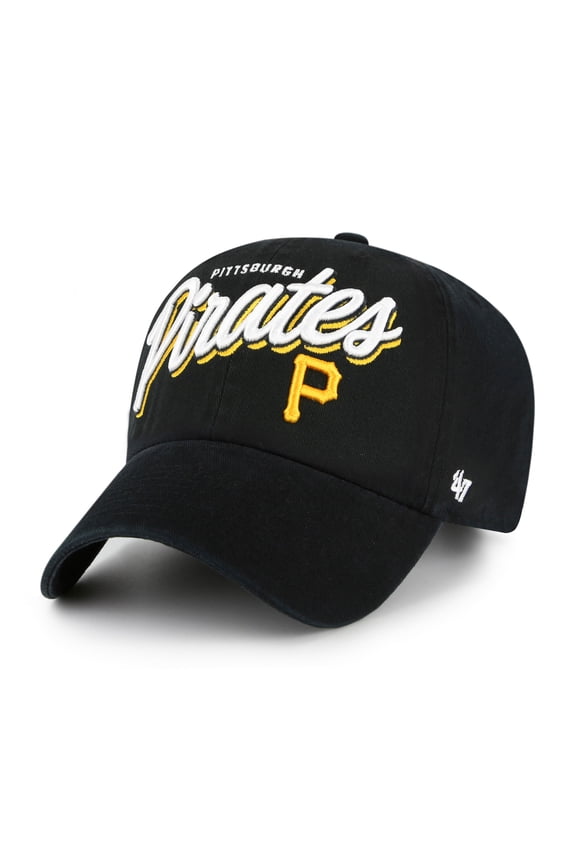 Women's '47 Black Pittsburgh Pirates Ariana Clean Up Adjustable Hat