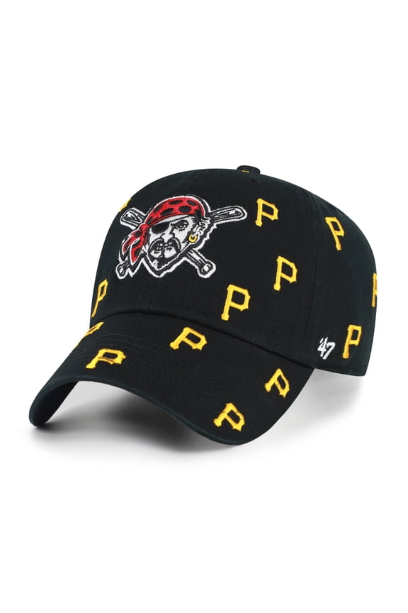 Women's '47 Black Pittsburgh Pirates Confetti Clean Up Adjustable Hat