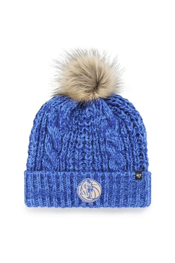 Women's '47 Blue Dallas Mavericks Meeko Cuffed Knit Hat with Pom