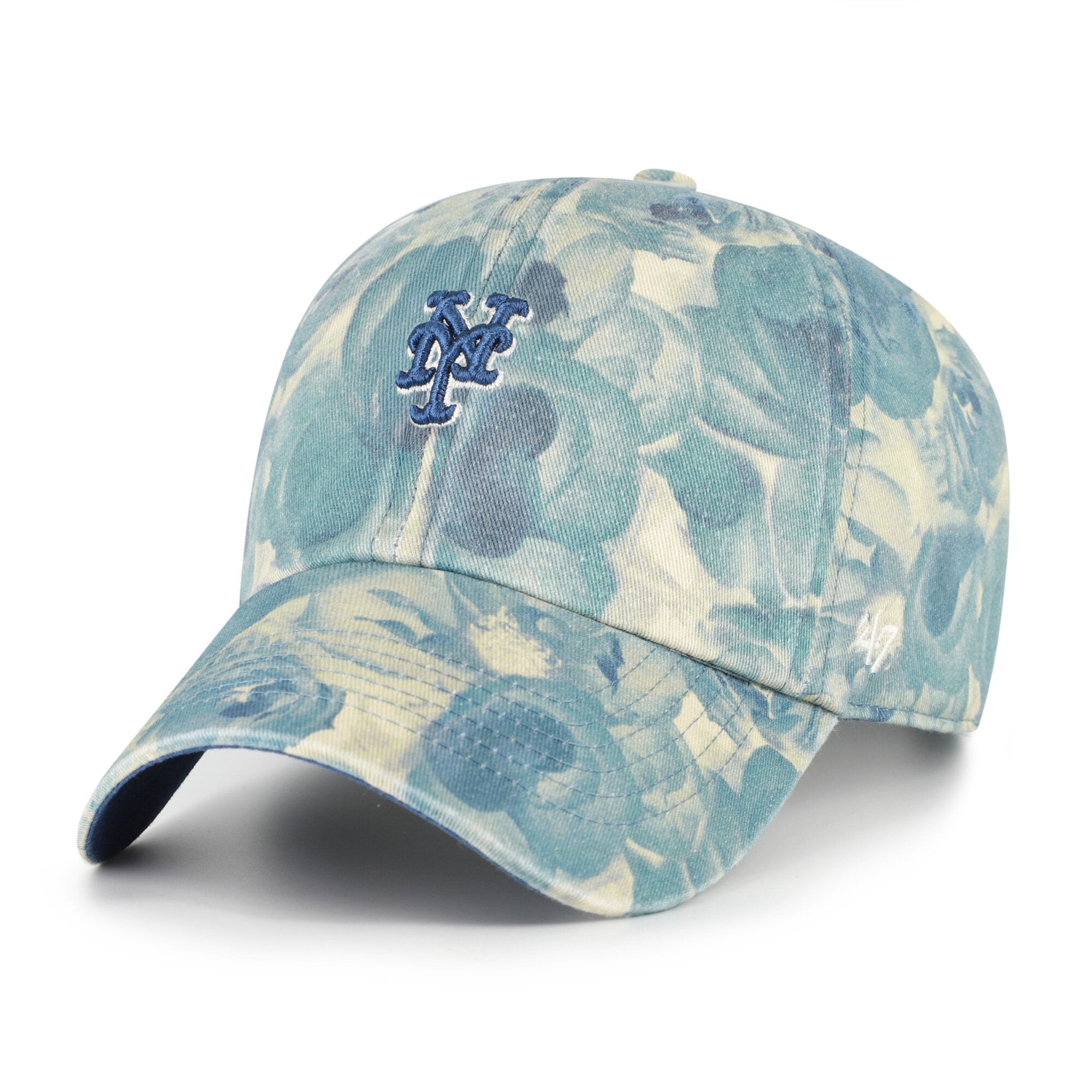 47 Blue Floral Baseball Cap Ladies OKC Thunder 47 Brand Gardenia Clean Up Hat – Official  main image 4