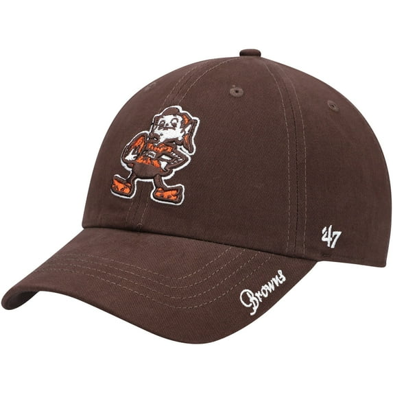 Women's '47 Brown Cleveland Browns Brownie The Elf Miata Clean Up Adjustable Hat