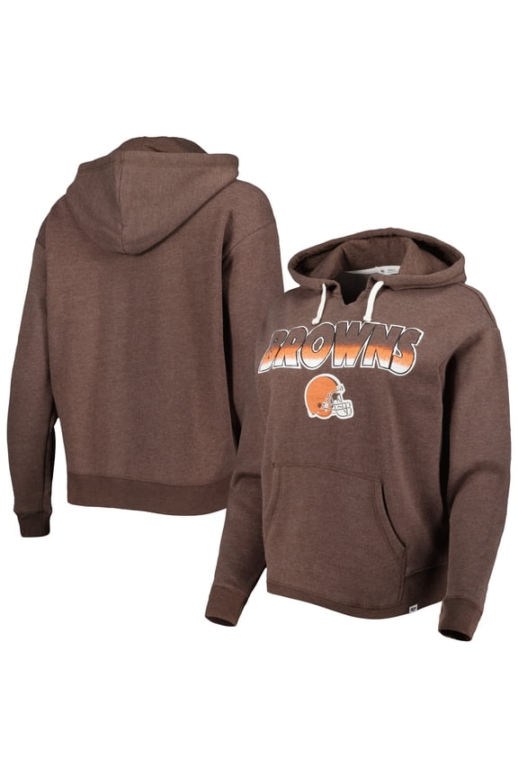 Women's '47 Brown Cleveland Browns Color Rise Kennedy Pullover Hoodie