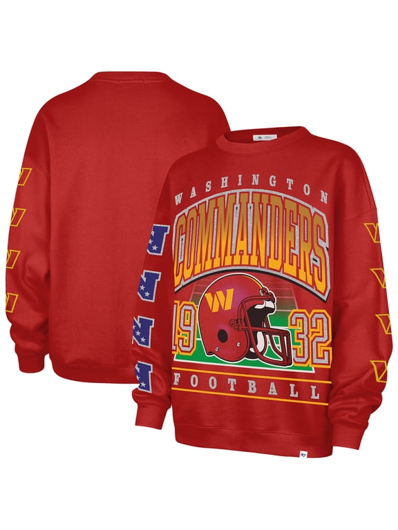 Women's '47 Burgundy Washington Commanders Go Big Oversized Pullover Sweatshirt