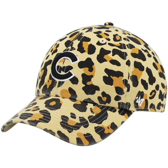 Women's '47 Chicago Cubs Tan Bagheera Cheetah Clean Up Adjustable Hat