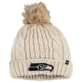 thumbnail image 1 of Women's '47 Cream Seattle Seahawks Meeko Cuffed Knit Hat, 1 of 1