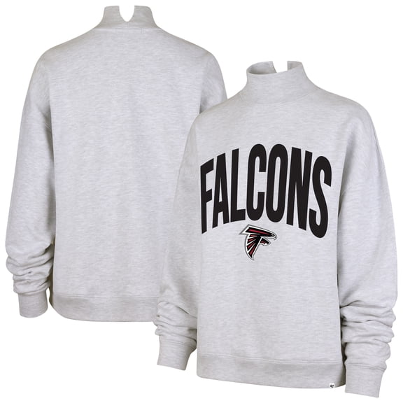 Women's '47 Gray Atlanta Falcons Subtle Muse Mock Neck Sweatshirt