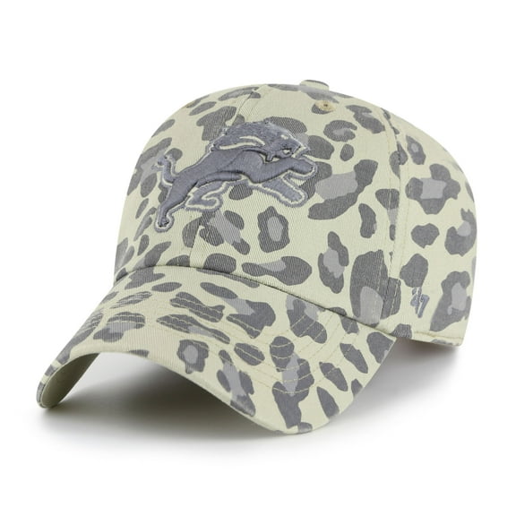 Women's '47 Gray Detroit Lions Bagheera Clean Up Adjustable Hat