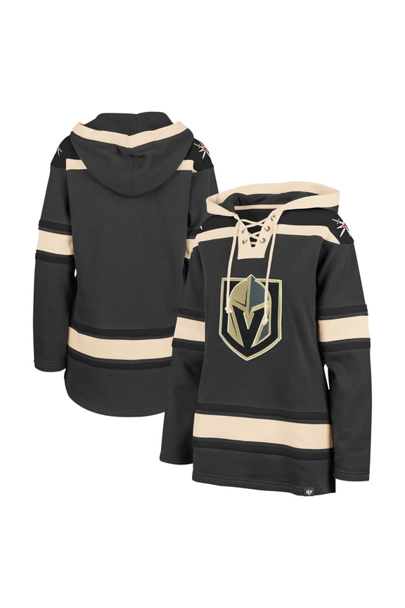 Women's '47 Gray Vegas Golden Knights Superior Lacer Pullover Hoodie