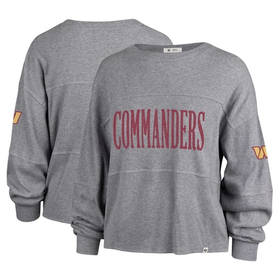 Women's '47 Gray Washington Commanders Get Loud Jada Long Sleeve T-Shirt