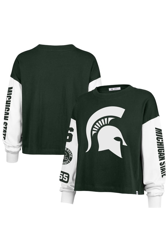 Women's '47 Green Michigan State Spartans Sydney Long Sleeve T-Shirt