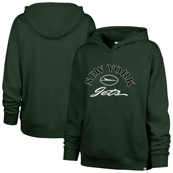 Women's '47 Green New York Jets Whirlwind Naomi Pullover Hoodie