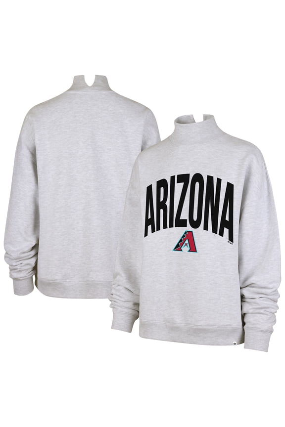 Women's '47 Heather Gray Arizona Diamondbacks Subtle Muse Mock Neck Sweatshirt