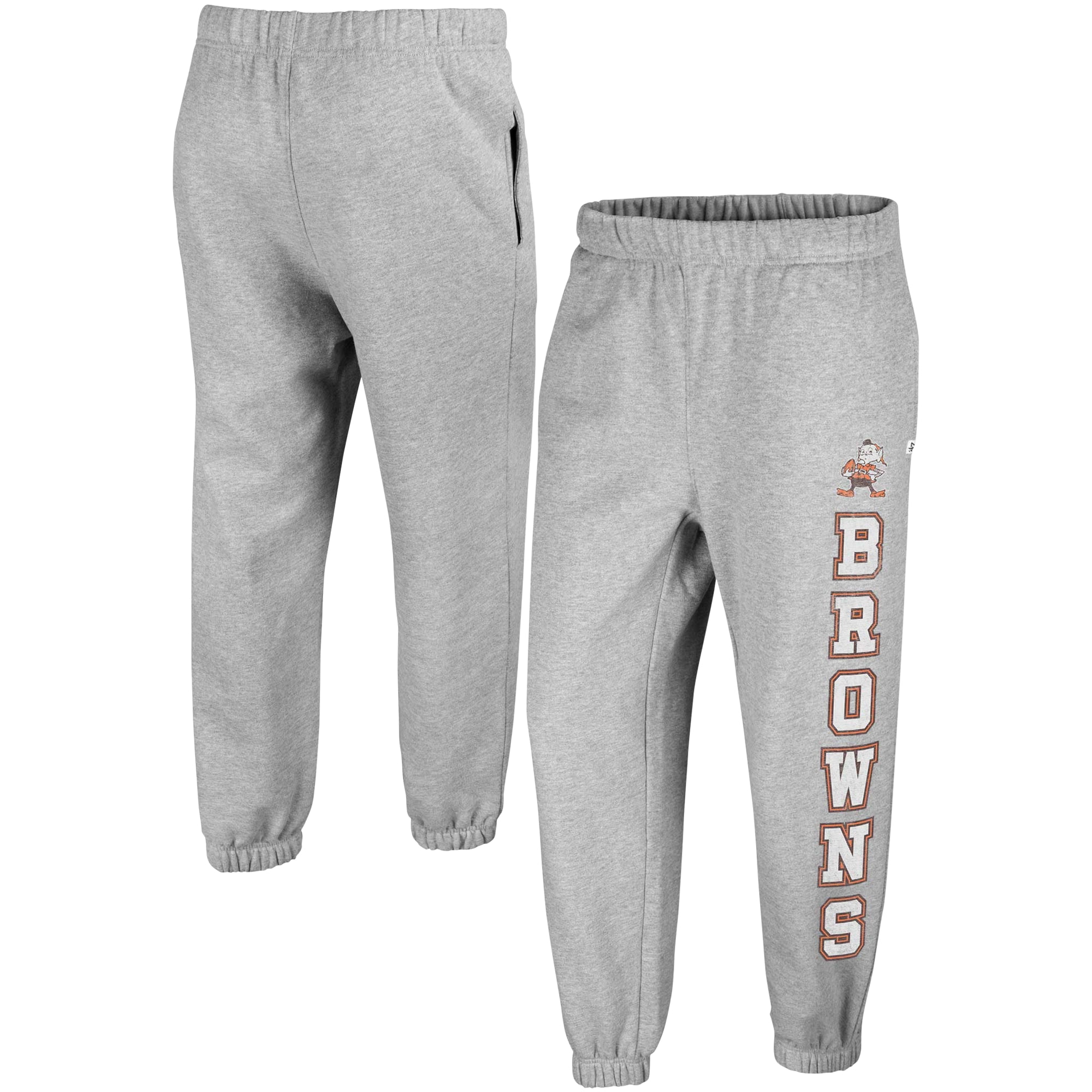 Women s 47 Heather Gray Cleveland Browns Double Pro Harper Jogger Sweatpants Walmart