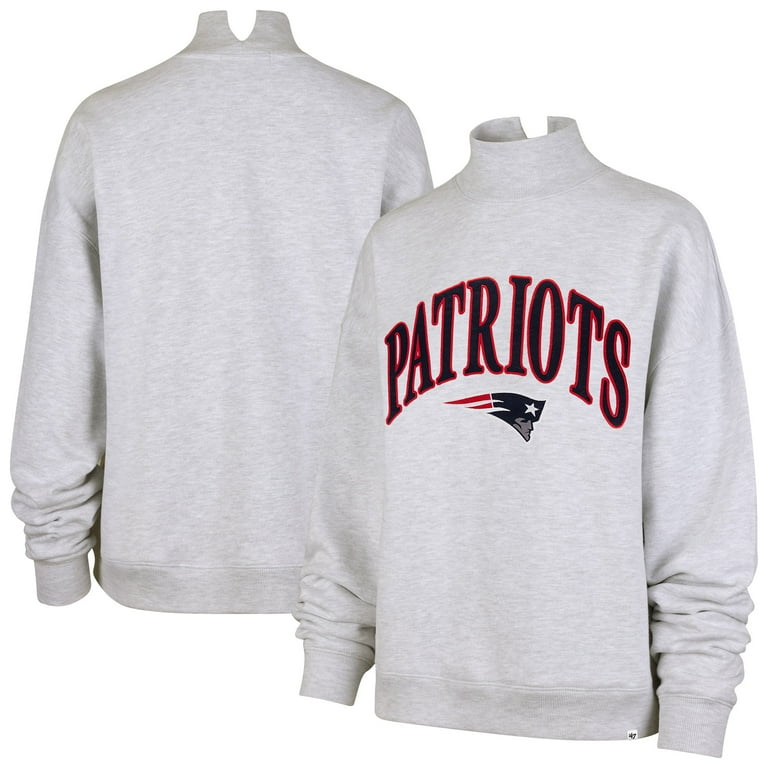 Women's '47 Heather Gray New England Patriots Vantage Mock Neck