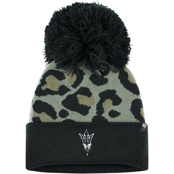 Women's '47 Hunter Green Arizona State Sun Devils Bagheera Cuffed Knit Hat with Pom