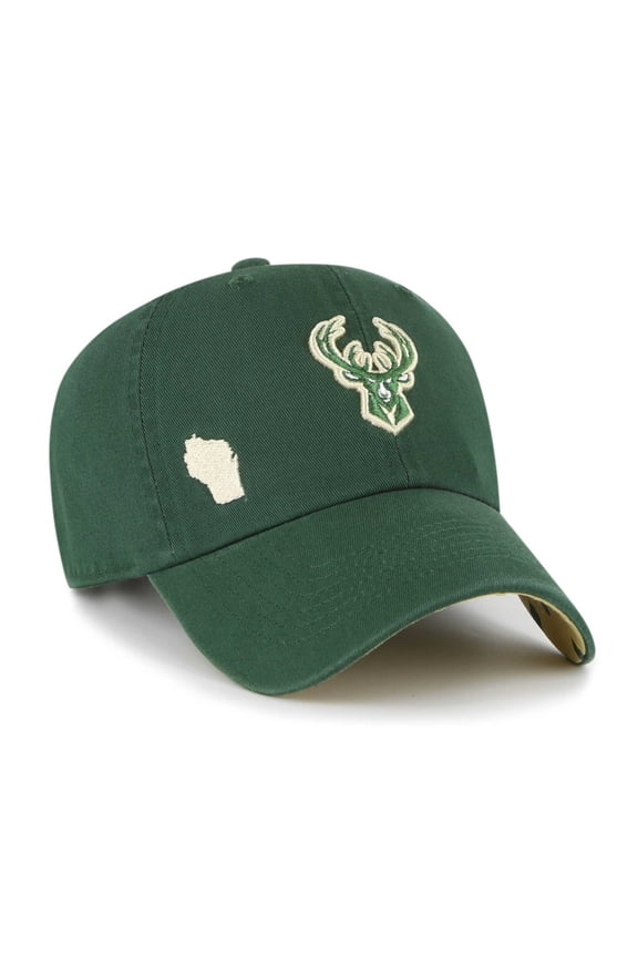 Women's '47 Hunter Green Milwaukee Bucks Confetti Undervisor Clean Up Adjustable Hat