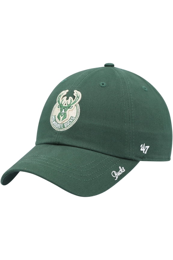 Women's '47 Hunter Green Milwaukee Bucks Miata Clean Up Logo Adjustable Hat