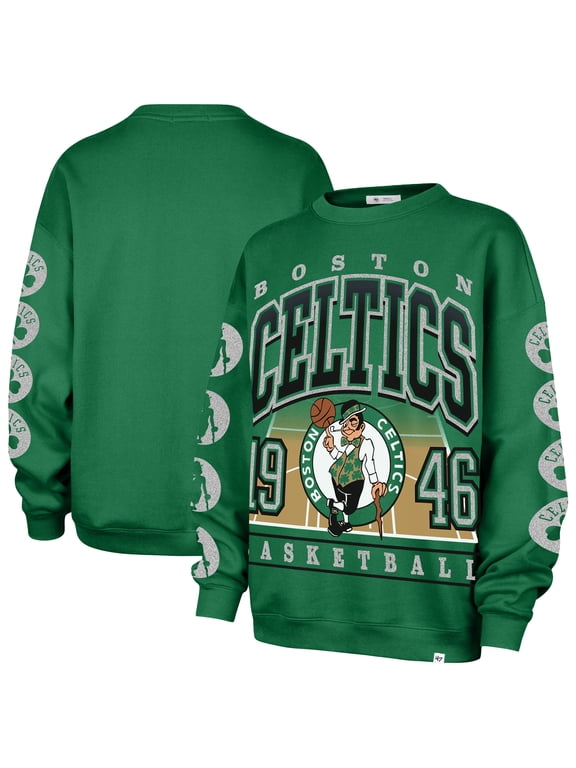 Women's '47 Kelly Green Boston Celtics Go Big Oversized Sweatshirt