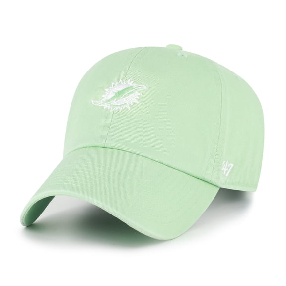 Women's '47 Light Green Miami Dolphins Base Runner Ballpark Clean Up Adjustable Hat