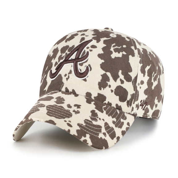 Women's '47 Natural Atlanta Braves Bessie Clean Up Adjustable Hat