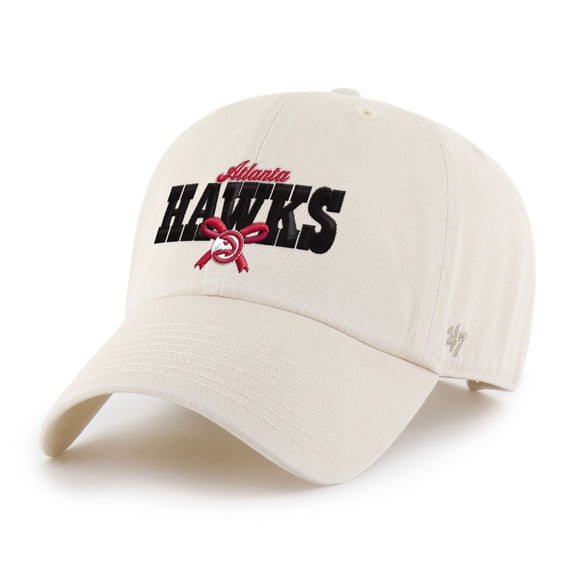 Women's '47 Natural Atlanta Hawks Bow Stack Clean Up Adjustable Hat