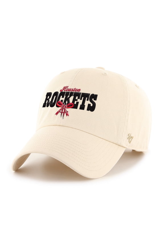 Women's '47 Natural Houston Rockets Bow Stack Clean Up Adjustable Hat