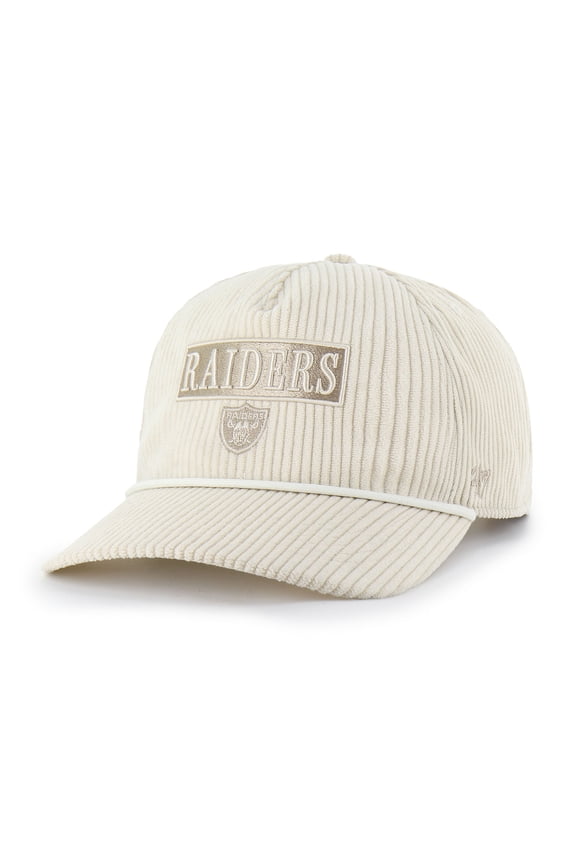 Women's '47 Natural Las Vegas Raiders Mellow Corduroy Hitch Adjustable Hat