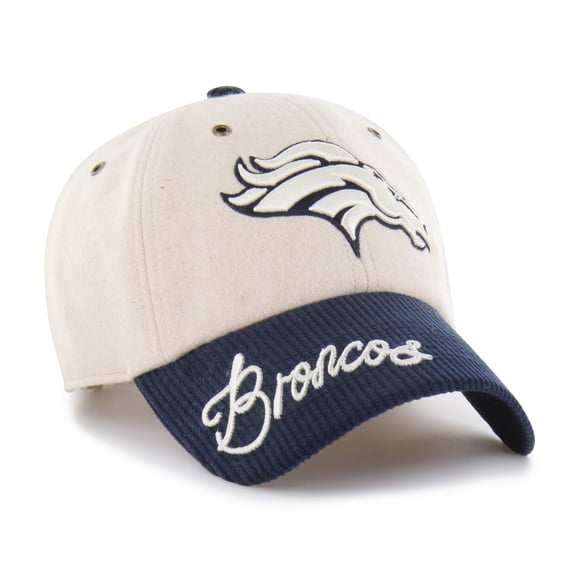 Women's '47 Natural/Navy Denver Broncos Rope Script Clean Up Adjustable Hat