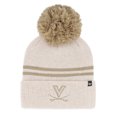 thumbnail image 1 of Women's '47  Natural Virginia Cavaliers Core & Inline Latte Cuffed Knit Hat with Pom, 1 of 2
