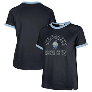 Milwaukee Brewers Women's Maternity Baseball Fan Tri-Blend T-Shirt - Navy  Blue