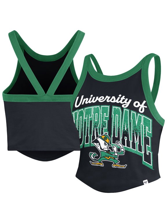 Women's '47 Navy Notre Dame Fighting Irish Shimmer Shadow Sporty Tank Top