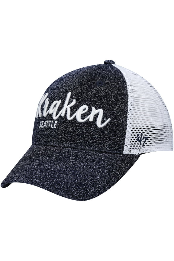 Women's '47 Navy/ Seattle Kraken Encore MVP Trucker Snapback Hat