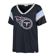 Womens 47 Navy Tennessee Titans Phoenix V-Neck T-Shirt