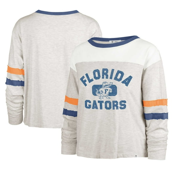 Women's '47 Oatmeal Florida Gators Vault All Class Lena Long Sleeve T-Shirt