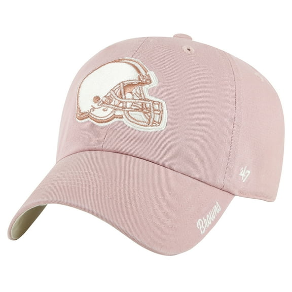 Women's '47 Pink Cleveland Browns Ballpark Cheer Dusty Rose Clean Up Adjustable Hat