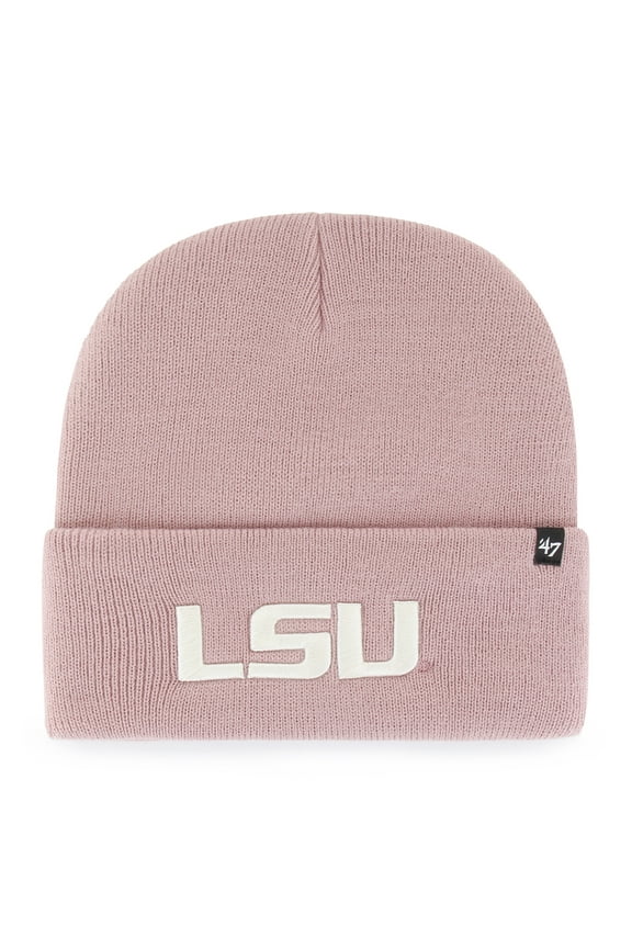 Women's '47 Pink LSU Tigers Haymaker Cuffed Knit Hat