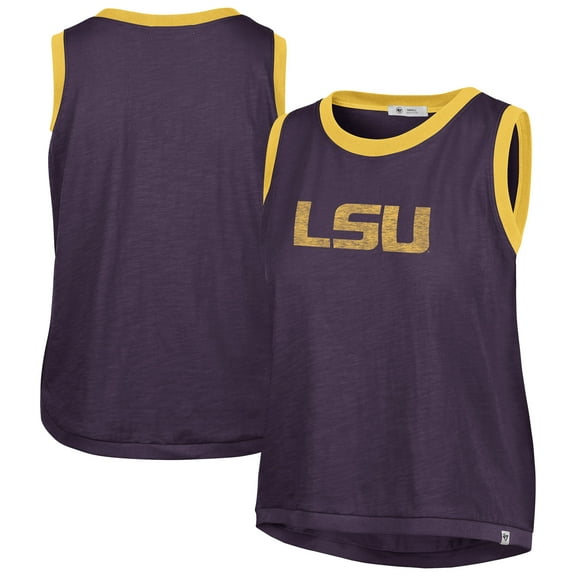Women's '47 Purple LSU Tigers Premier Ringer Tank Top