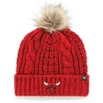 thumbnail image 1 of Women's '47 Red Chicago Bulls Meeko Cuffed Knit Hat with Pom, 1 of 1