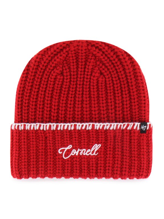 Women's '47 Red Cornell Big Red Blanket Stitch Cuff Knit Hat