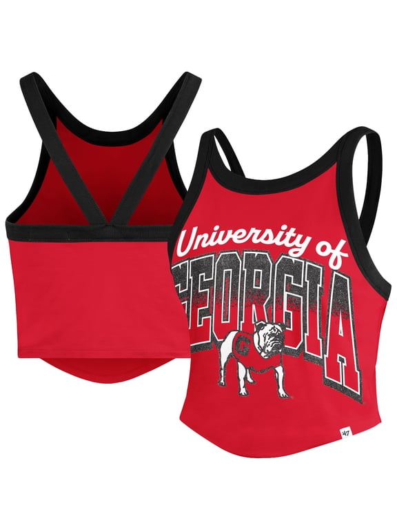 Women's '47 Red Georgia Bulldogs Shimmer Shadow Sporty Tank Top