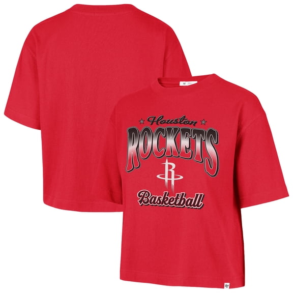 Women's '47 Red Houston Rockets Vibe Check Reed City T-Shirt