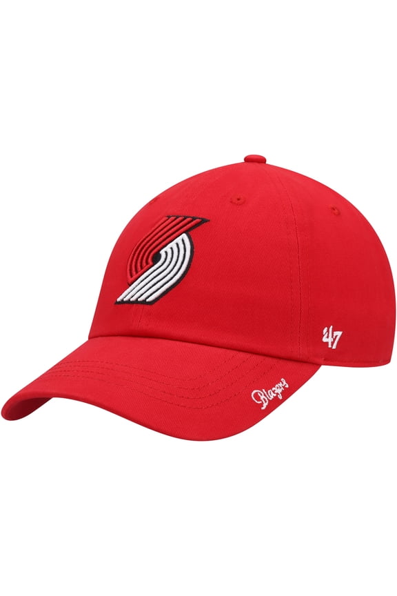 Women's '47 Red Portland Trail Blazers Miata Clean Up Logo Adjustable Hat