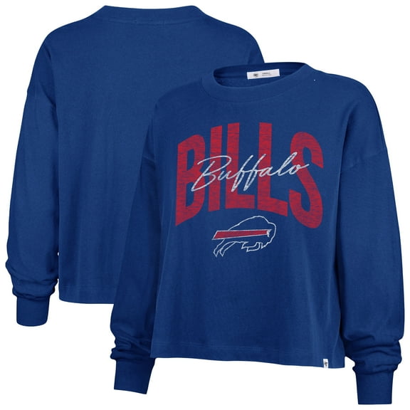 Women's '47 Royal Buffalo Bills Plus Size Muse Sydney Long Sleeve T-Shirt
