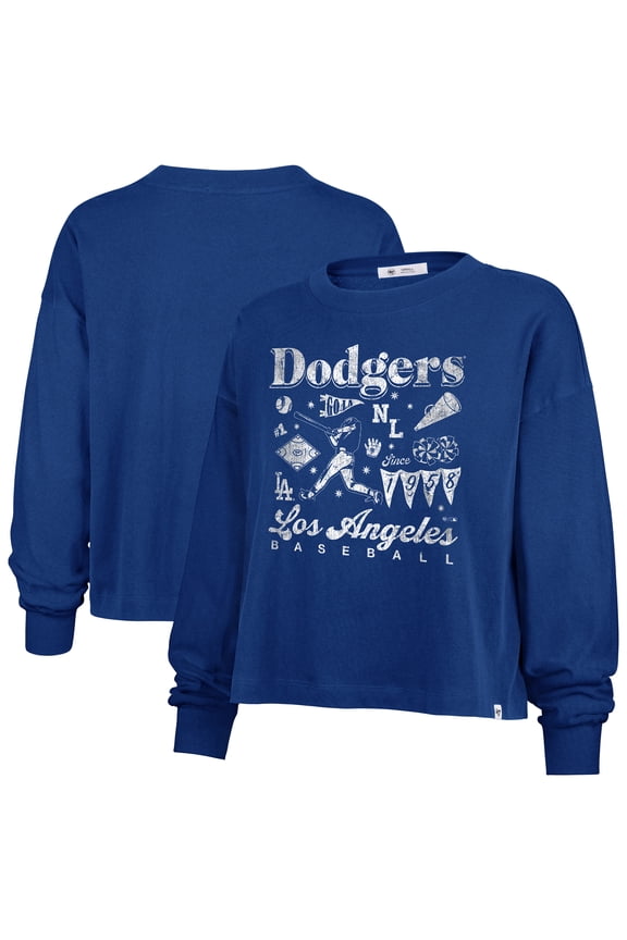 Women's '47 Royal Los Angeles Dodgers Team Collage Sydney Long Sleeve T-Shirt