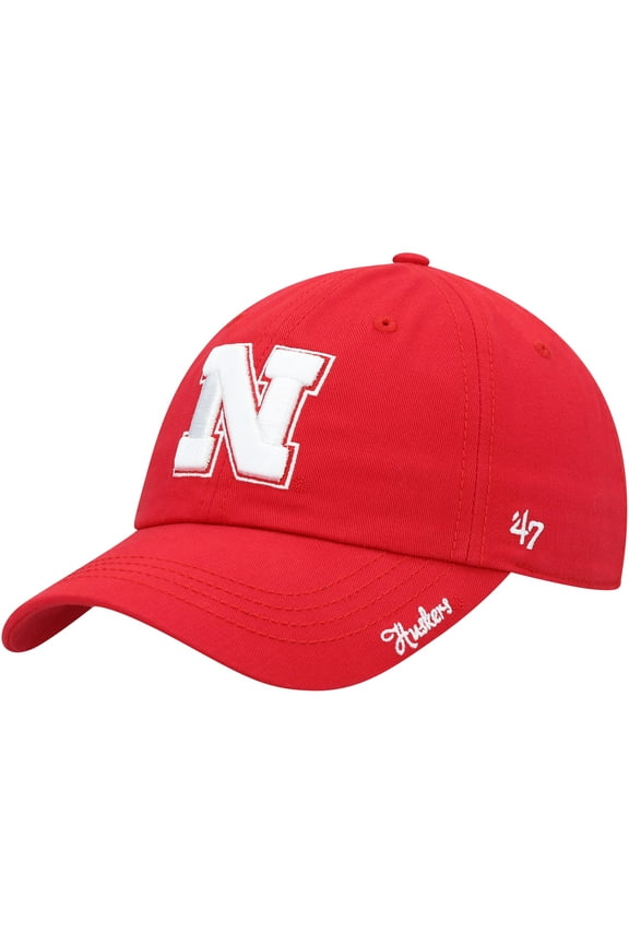 Women's '47 Scarlet Nebraska Huskers Miata Clean Up Logo Adjustable Hat