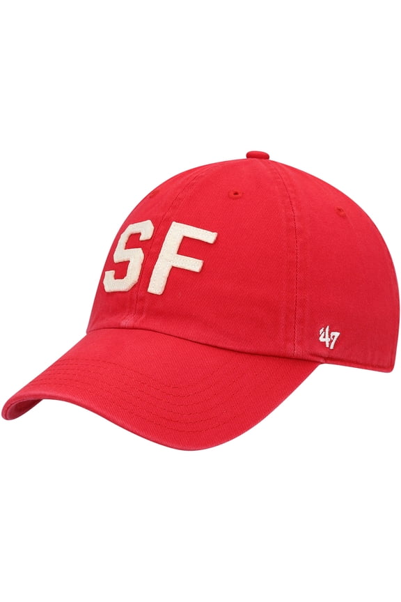 Women's '47 Scarlet San Francisco 49ers Finley Clean Up Adjustable Hat