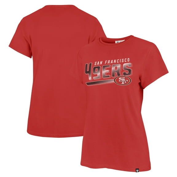 Women's '47 Scarlet San Francisco 49ers Pep Up Frankie T-Shirt
