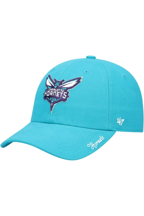 Women's '47 Teal Charlotte Hornets Miata Clean Up Logo Adjustable Hat