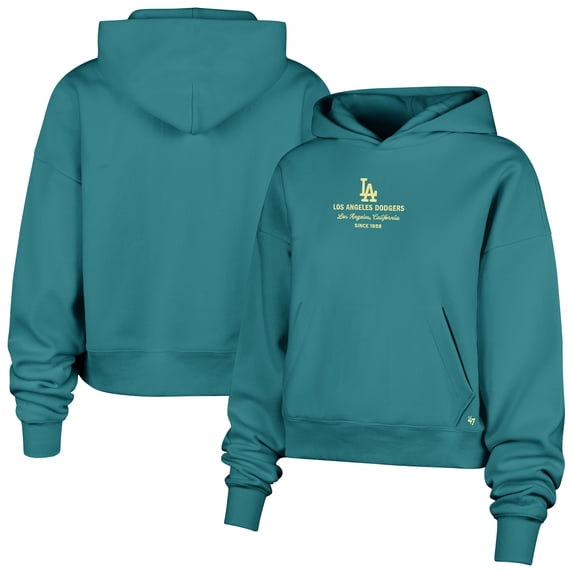 Women's '47 Teal Los Angeles Dodgers Contemporary Basics Anderson Foundation Hoodie